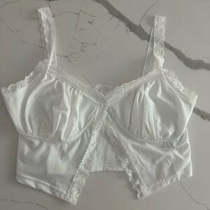 LACE TRIM SPLIT TANK